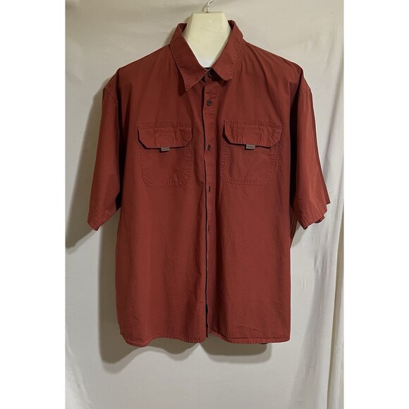 Wrangler Short Sleeve Shirt Mens Size 3XL Premium Quality Button Up Red U - Picture 1 of 6